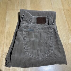 Vintage Lee Riveted Corduroy Pants‎ Womens 16 Med Ivory Mom Jeans 90s High Waist